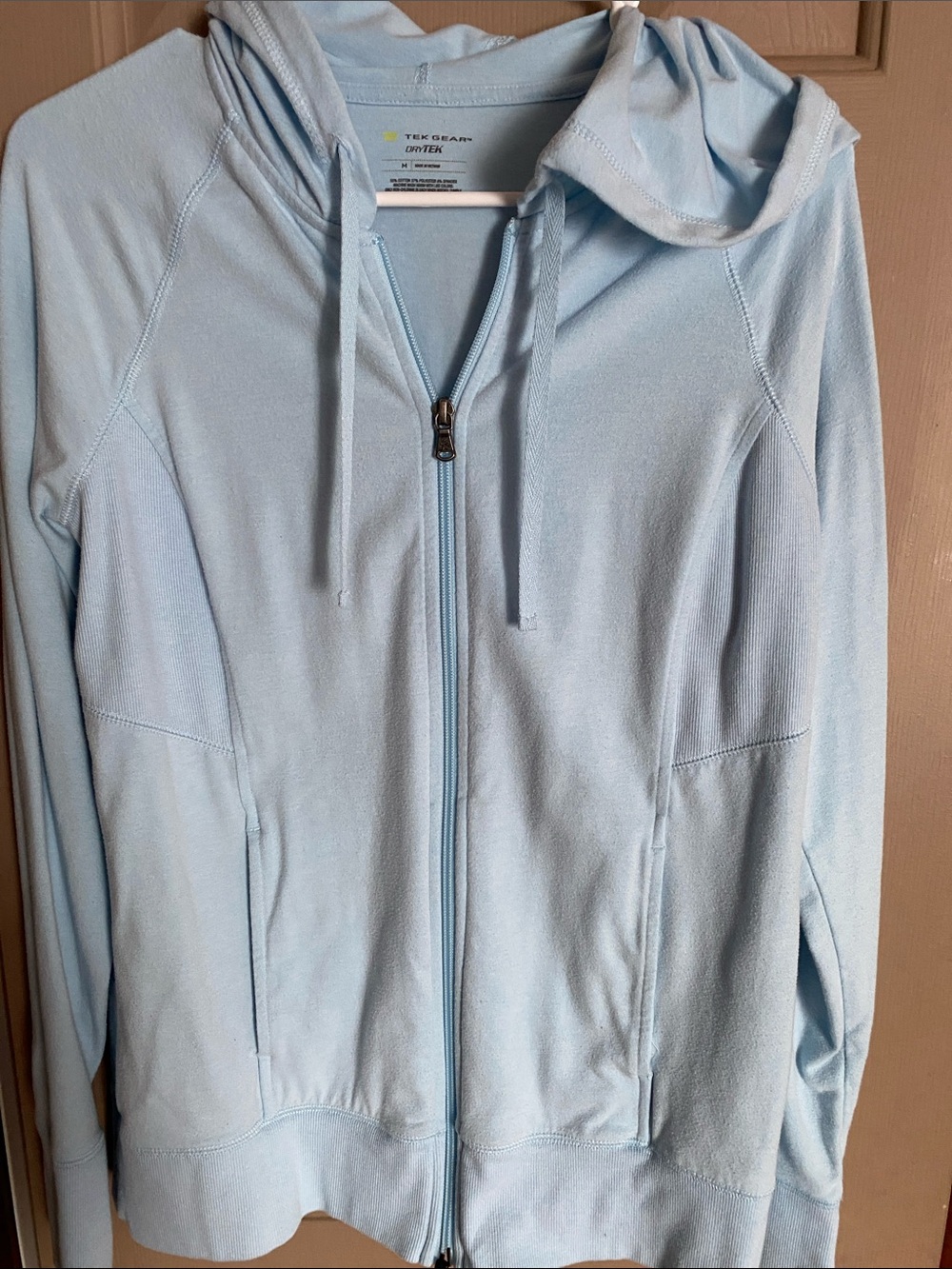 tek gear Light Blue Hooded Full-Zip Jacket